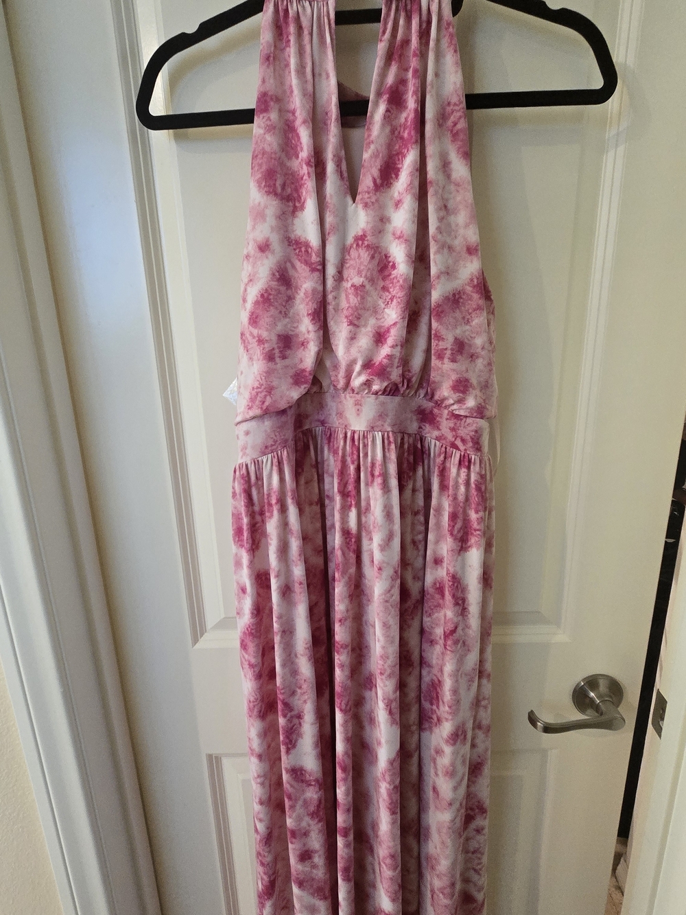 Heritage Pink Tie-Dye Halter Maxi Dress - Picture 3 of 4